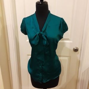 The Limited Emerald Blouse with Bow